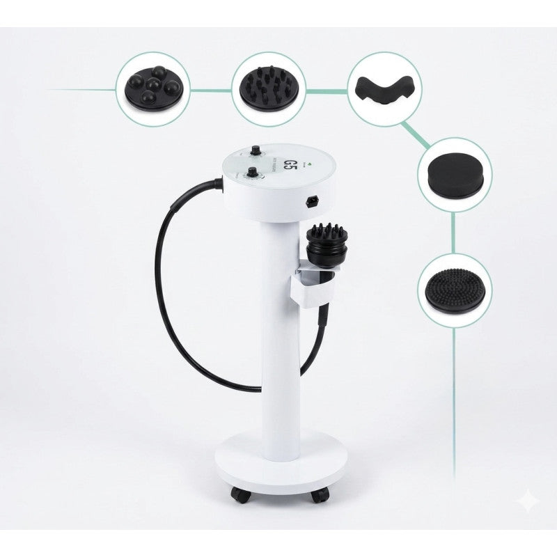 G5 vibration massage device with stand and 8 attachments - a professional solution for offices and SPAs
